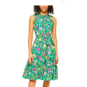green dress with black flowers ZAPAKA Women Dark Green Long Bridesmaid Dress with 3D Flowers A-Line Spaghetti Straps Wedding Party Dress, Dark Green / US20W main image 1